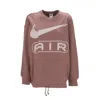 Nike W Air Crewneck Women's Lightweight Crewneck Sweatshirt Smokey Mauve/platinum Violet In Smokey Mauve/platinum Violet