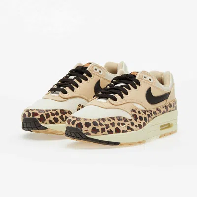 Pre-owned Nike W Air Max 1 '87 Leopard Print Fv6605-200 Womens Airmax Shoes Sneakers In Sesame/ Velvet Brown-coconut Milk