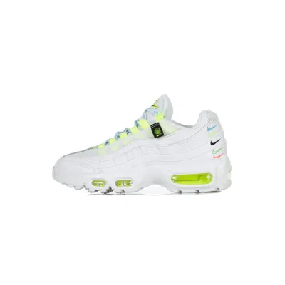 Nike W Air Max 95 Se Women's Low Shoe In White/white/volt/blue Fury