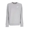Nike W Club Fleece Crewneck Women's Sweatshirt Dk Gray Heather/white In Black