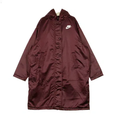 Nike W Sport Pac Parka Night Maroon/muslin/white Women's Long Jacket