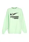 Nike W Sportswear Women's Crewneck Sweatshirt Swoosh Big Logo Crewneck Vapor Green/black