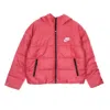Nike W Therma Fit Repel Classic Hooded Jacket Archaeo Pink/black/white Women's Down Jacket In Archaeo Pink/black/white