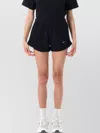 Nike Waffle Cotton Shorts Elastic Waistband In Black