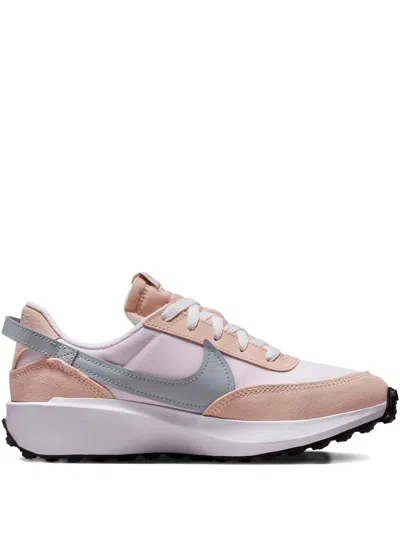 Nike Waffle Debut "pink" Sneakers In Animal Print