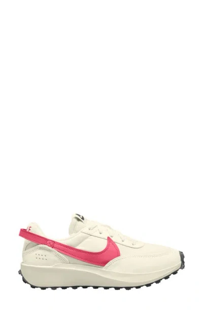 Nike Waffle Debut Sneaker In Sail/ Aster Pink-black