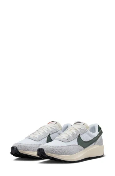 Nike Waffle Debut Vintage Sneaker In White/green/coconut