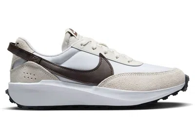 Pre-owned Nike Waffle Debut (women's) Sneakers In White/phantom/baroque Brown