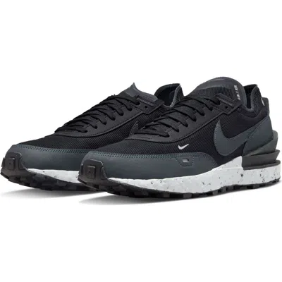 Nike Waffle One Crater Sneaker In Black/anthracite/grey