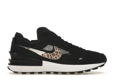 Pre-owned Nike Waffle One Leopard (women's) Sneakers In Black