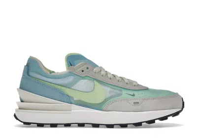 Pre-owned Nike Waffle One Scream Green (women's) Sneakers In Bleached Aqua/lime Glow/coconut Milk