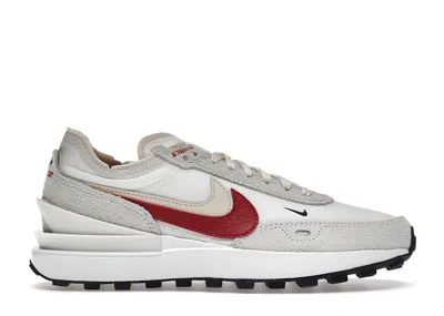 Pre-owned Nike Waffle One Se Gym Red (women's) Sneakers In Sail/pearl White/black