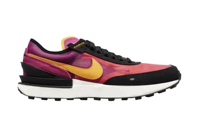 Pre-owned Nike Waffle One Sneakers In Active Fuchsia/university Gold/black