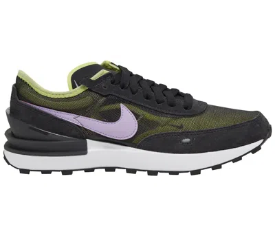 Pre-owned Nike Waffle One Sneakers In Off Noir/light Lemon Twist/lilac