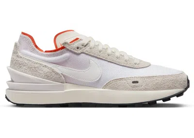 Pre-owned Nike Waffle One Vintage (women's) Sneakers In White/picante Red/sail