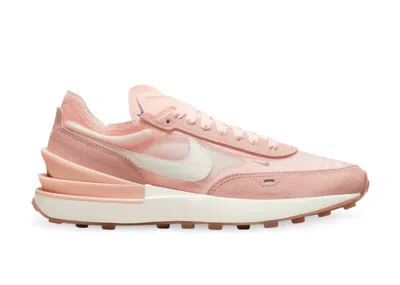 Pre-owned Nike Waffle One (women's) Sneakers In Pale Coral/cashmere/deep Royal Blue