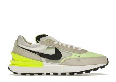Pre-owned Nike Waffle One (women's) Sneakers In Summit White/rattan/volt In Multi