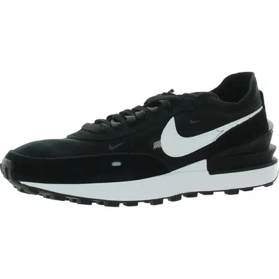 Nike Waffle One Womens Suede Fitness Running Shoes In Multi