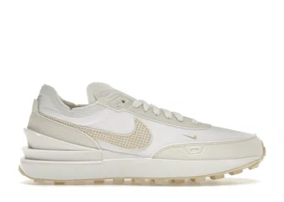Pre-owned Nike Waffle One Woven Swoosh (women's) Sneakers In Summit White/fossil