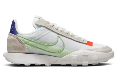 Pre-owned Nike Waffle Racer 2x Mean Green (women's) Sneakers In Desert Sand/summit White/hyper Crimson In Multi
