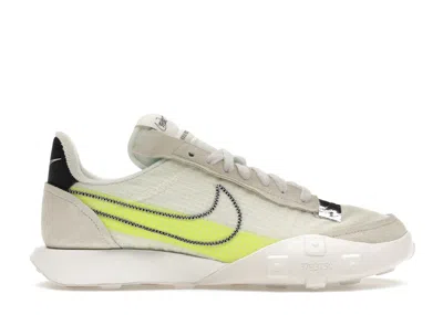 Pre-owned Nike Waffle Racer 2x (women's) Sneakers In Summit White/volt/chrome