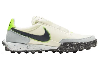 Pre-owned Nike Waffle Racer Crater (women's) Sneakers In Pale Ivory/electric Green/photon Dust In Multi