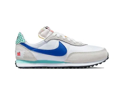 Pre-owned Nike Waffle Trainer 2 Scrapbook Sneakers In White/pepper Red/sapphire Blue
