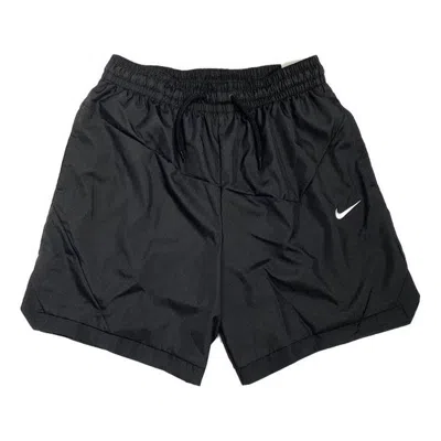 Nike Waist Lacing Woven Solid Color Breathable Shorts Black