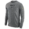 Nike Wake Forest  Men's College Long-sleeve T-shirt In Grey