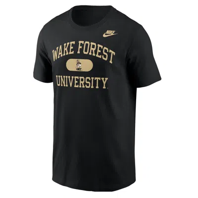 Nike Wake Forest  Men's College T-shirt In Black