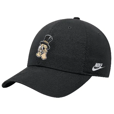 Nike Wake Forest  Unisex College Cap In Black