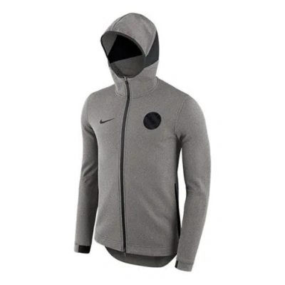 Nike Warriors Showtime Sports Logo Casual Jacket Cardigan Gray