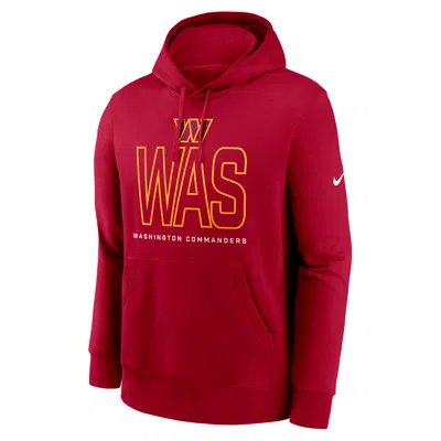 NIKE WASHINGTON COMMANDERS BUSTED PLAY CLUB  MEN'S NFL PULLOVER HOODIE,1015885475