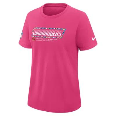 Nike Washington Commanders Crucial Catch  Women's Dri-fit Nfl T-shirt In Pink