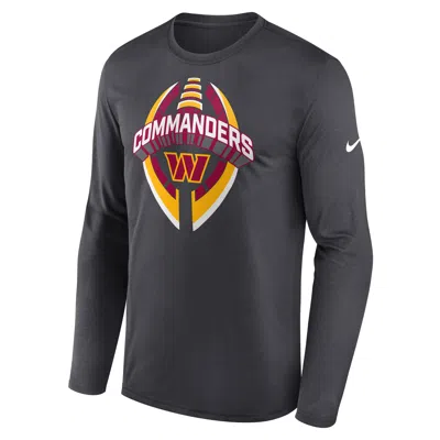 Nike Washington Commanders Legend Icon  Men's Dri-fit Nfl Long-sleeve T-shirt In Black