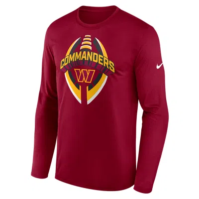 Nike Washington Commanders Legend Icon  Men's Dri-fit Nfl Long-sleeve T-shirt In Red