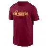 Nike Washington Commanders Primetime Wordmark Essential  Men's Nfl T-shirt In Red
