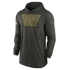 Nike Washington Commanders Salute To Service Sideline Menâs  Men's Dri-fit Nfl Long-sleeve Hooded Top In Green
