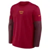 Nike Burgundy Washington Commanders Sideline Scripted To Win Performance Long Sleeve T-shirt In Red
