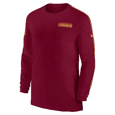 Nike Washington Commanders Sideline Coach  Men's Dri-fit Nfl Long-sleeve Top In Burgundy