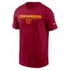 Nike Burgundy Washington Commanders Sideline Performance T-shirt In Red