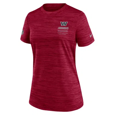 Nike Washington Commanders Sideline Velocity  Women's Dri-fit Nfl T-shirt In Red