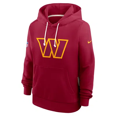 Nike Washington Commanders Sideline  Women's Dri-fit Nfl Pullover Hoodie In Burgundy