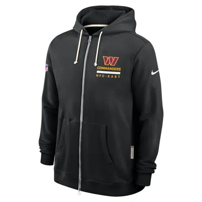 Nike Washington Commanders Utility Player Sideline  Men's Dri-fit Nfl Full-zip Hoodie In Black