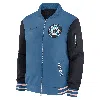 Nike Washington Nationals Authentic Collection City Connect  Men's Mlb Full-zip Bomber Jacket In Blue