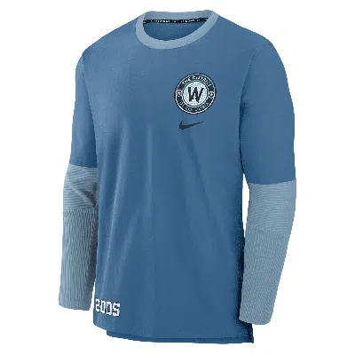 NIKE WASHINGTON NATIONALS AUTHENTIC COLLECTION CITY CONNECT PLAYER  MEN'S DRI-FIT MLB PULLOVER JACKET,1015813796