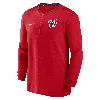 Nike Men's  Red Washington Nationals Authentic Collection Game Time Performance Quarter-zip Top