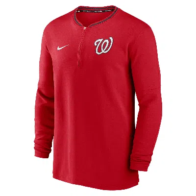 NIKE WASHINGTON NATIONALS AUTHENTIC COLLECTION  MEN'S DRI-FIT MLB 1/2-ZIP LONG-SLEEVE TOP,1015854787