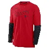 Nike Washington Nationals Authentic Collection Player  Men's Dri-fit Mlb Pullover Sweatshirt In Red