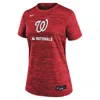 Nike Washington Nationals Authentic Collection Velocity  Women's Dri-fit Mlb T-shirt In Red